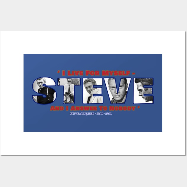 STEVE MCQUEEN LIVE Wall Art by CS77